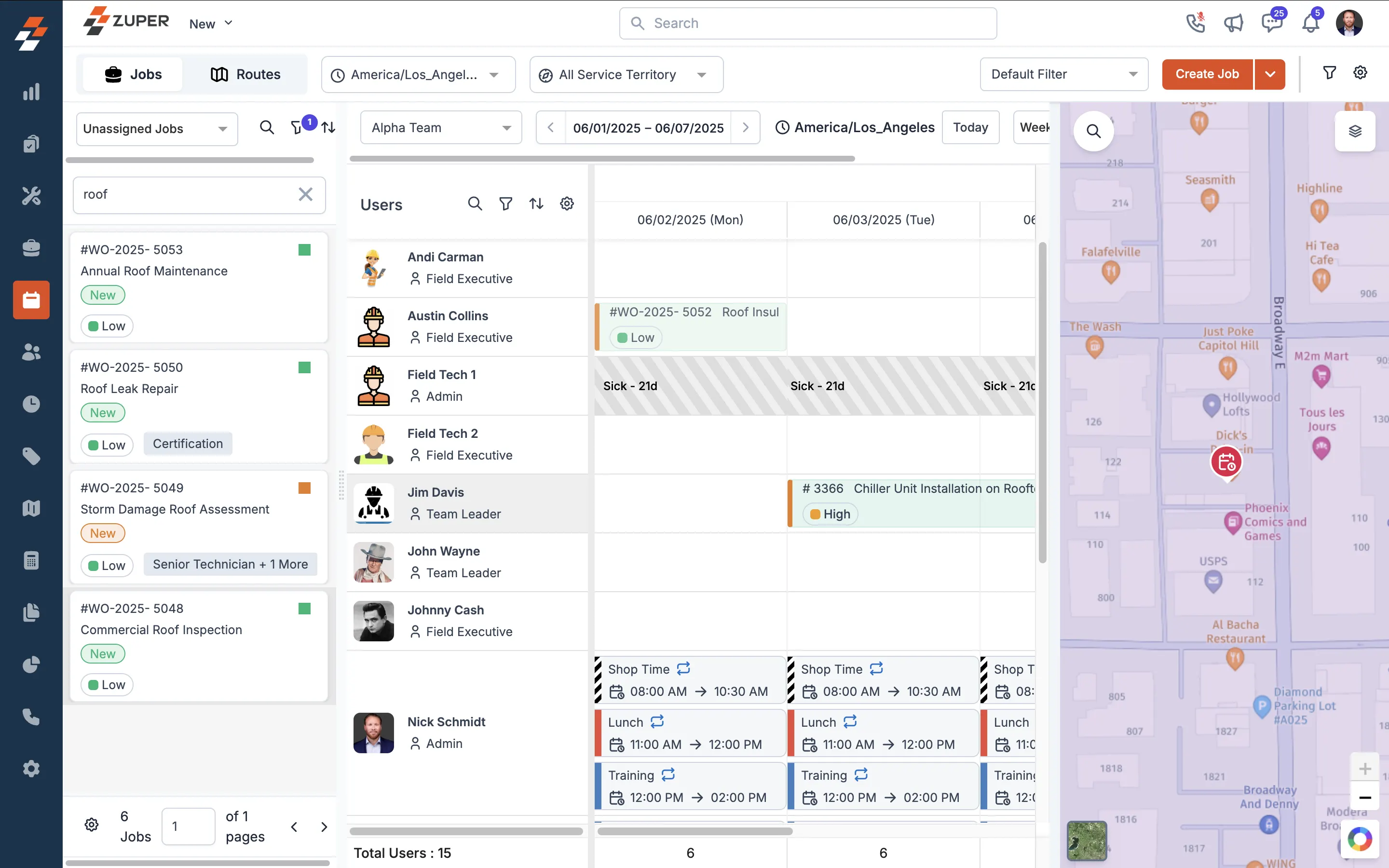 Roofing Scheduling Software screenshot