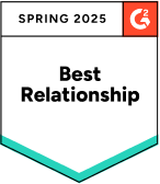 G2 Best Relationship Spring 2025