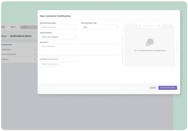Compliance work order on Zuper mobile app