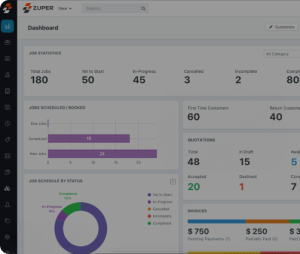 Zuper platform dashboard preview