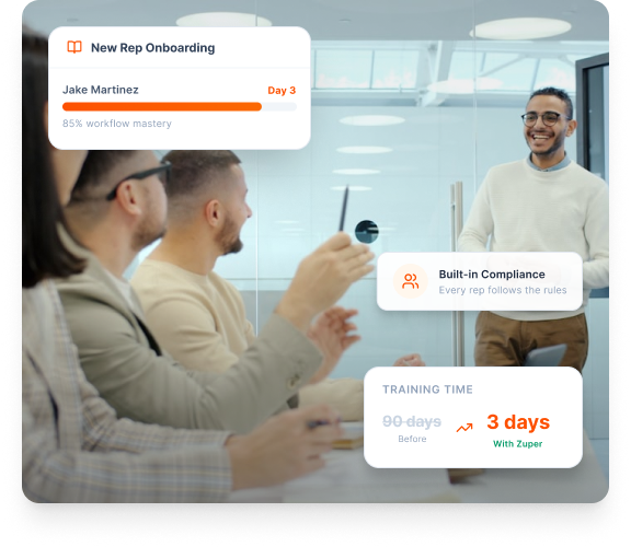 Training and onboarding workflow interface