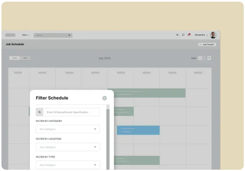 Zuper scheduling board