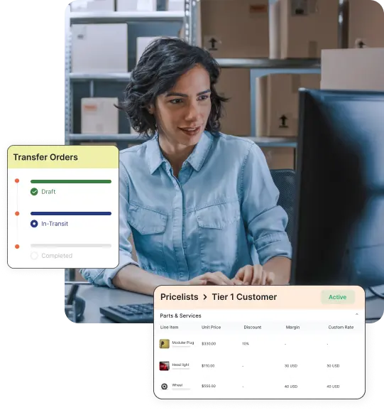 Field service management software dashboard