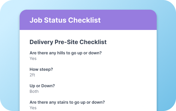 Automated job status checklist