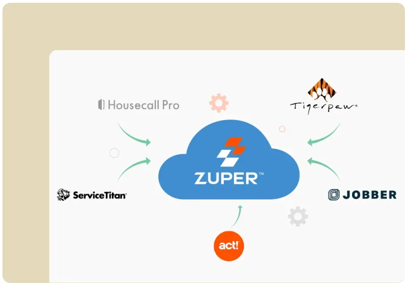 Zuper mobile app on smartphone