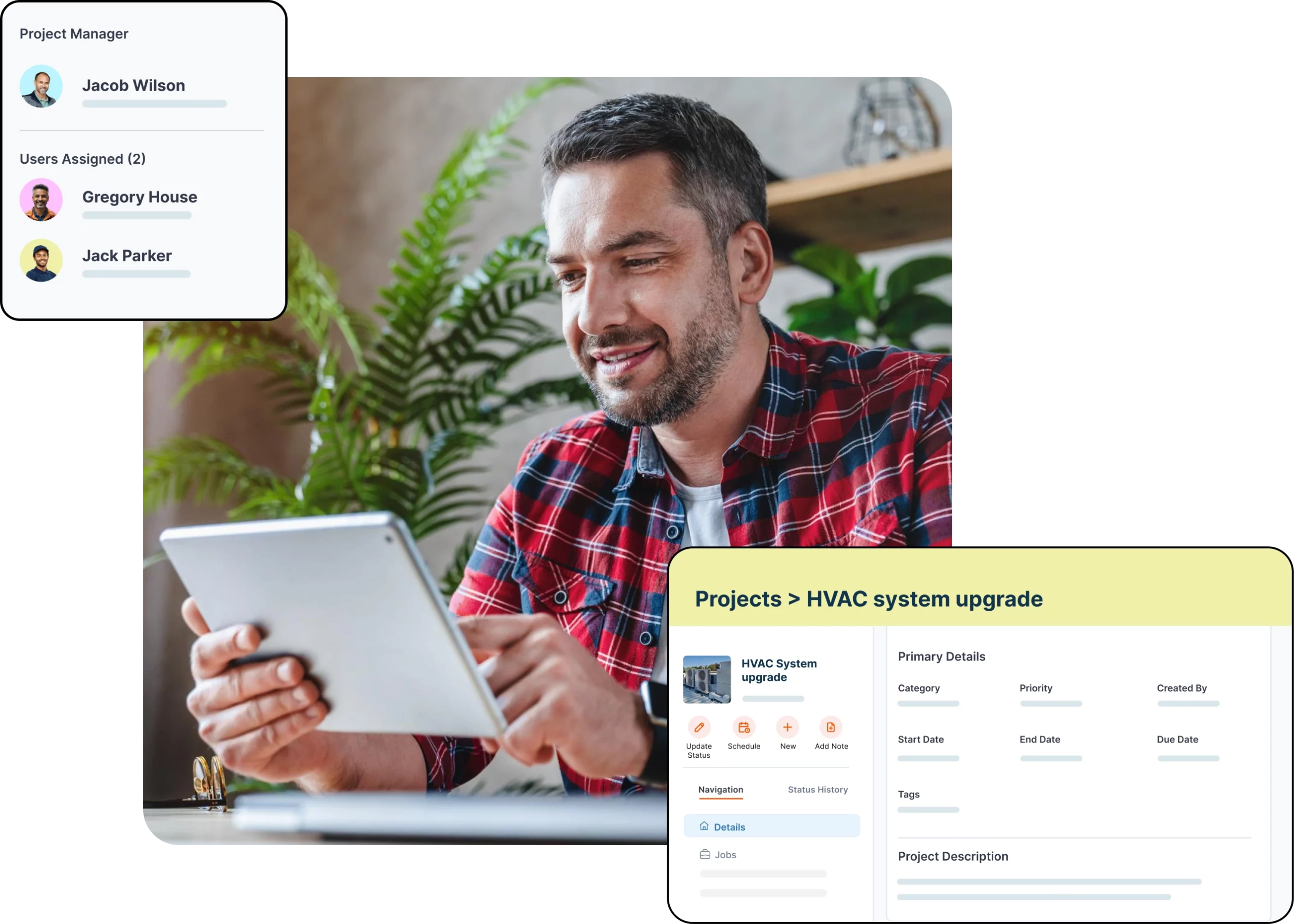 Zuper project management dashboard