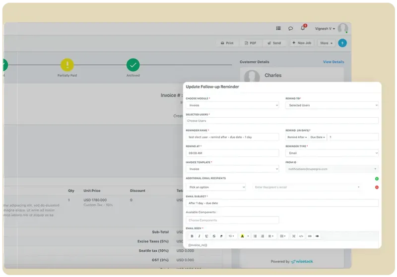Work order management