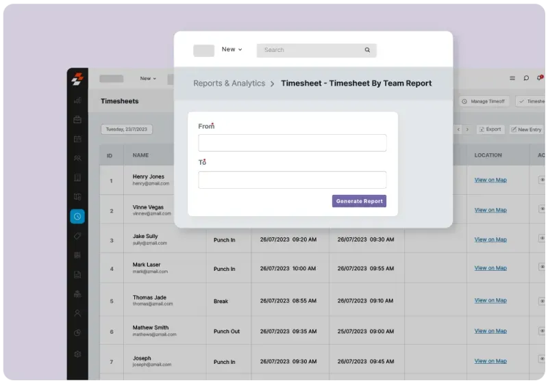 Timesheet integration diagram showing connections to payroll and accounting systems